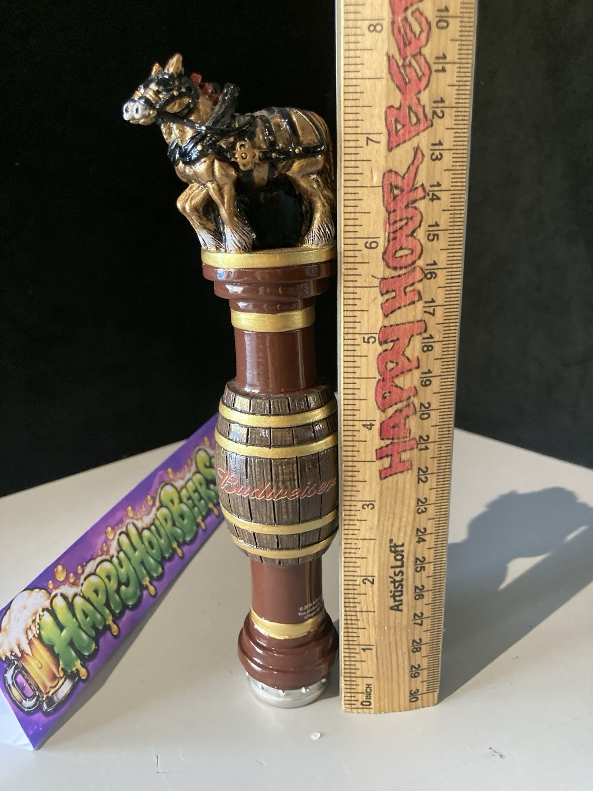 🔥Budweiser Barrel Keg Beer Tap Handle Clydesdales Horse Bar Bud  King Lot D3🔥