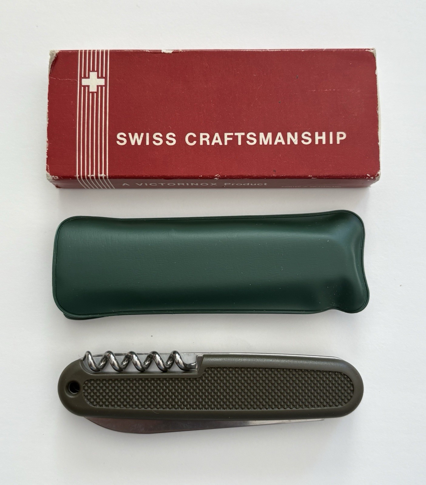 VICTORINOX Switzerland Model Trooper Swiss Army Knife 2-Blade Rostfrei Rare