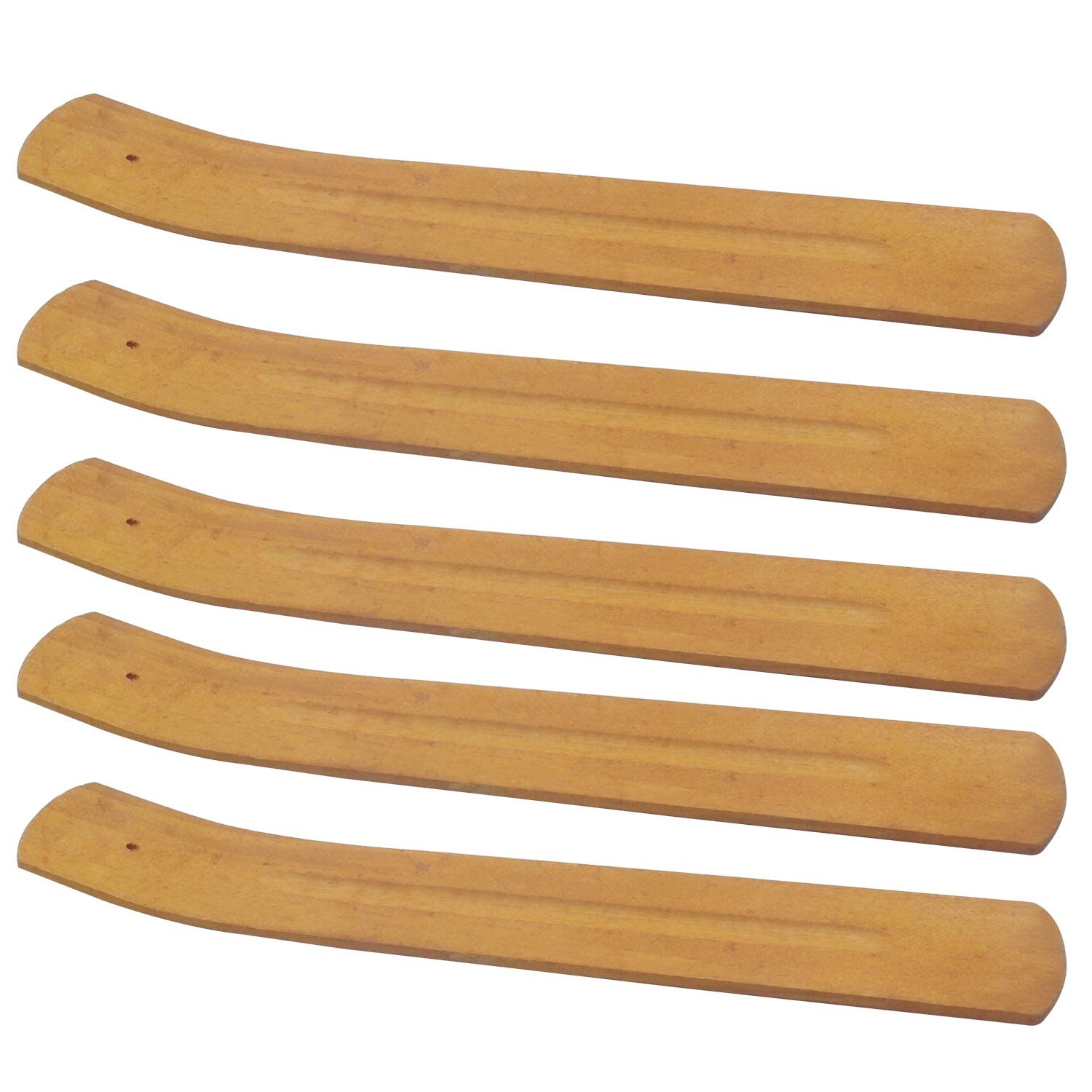 TrendBox 5pcs Handmade Plain Wood Wooden Incense Stick Holder 5 pcs, Brown