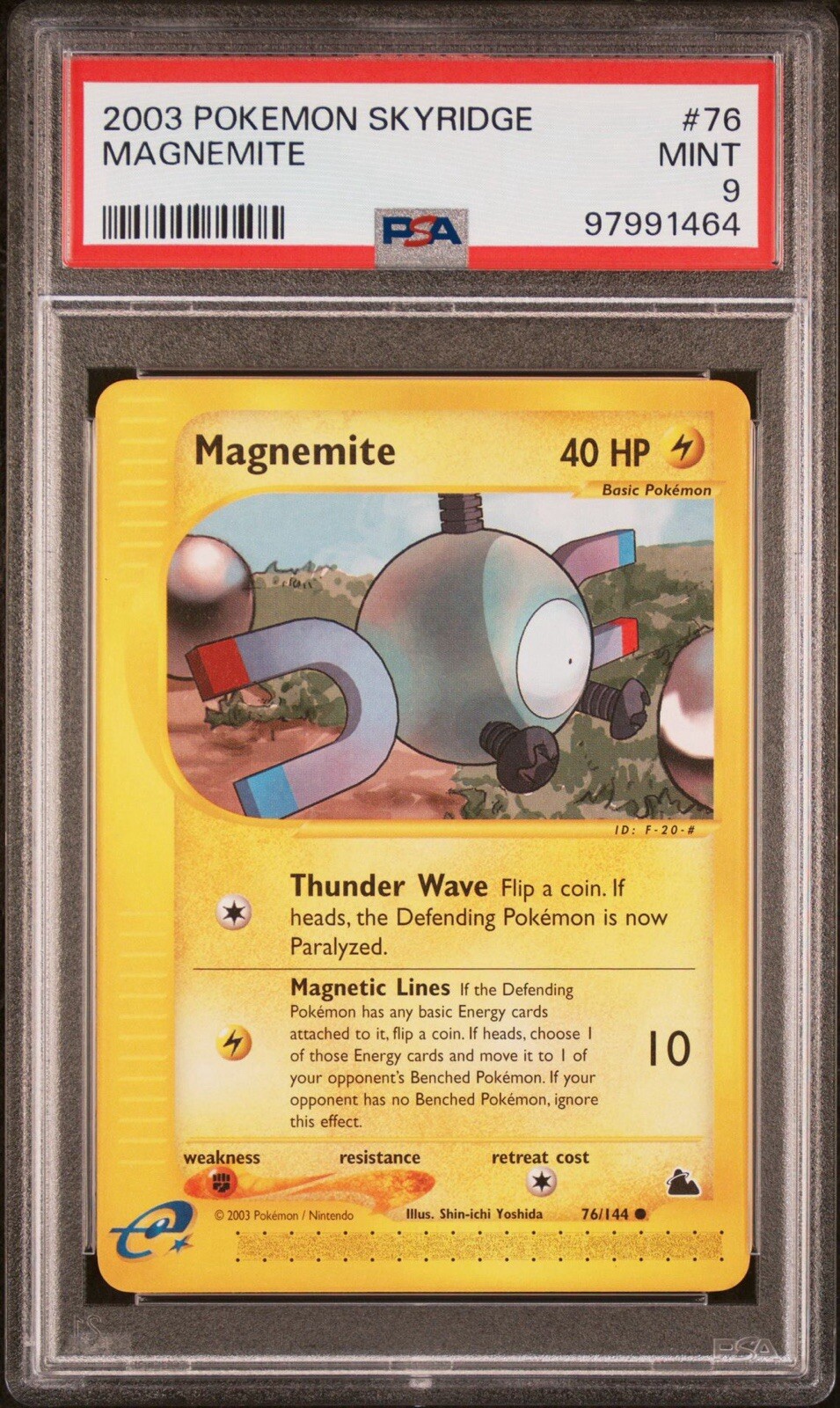 PSA 9 Magnemite - 76/144 Skyridge WotC E-Reader Pokémon Card - 2003 - Mint