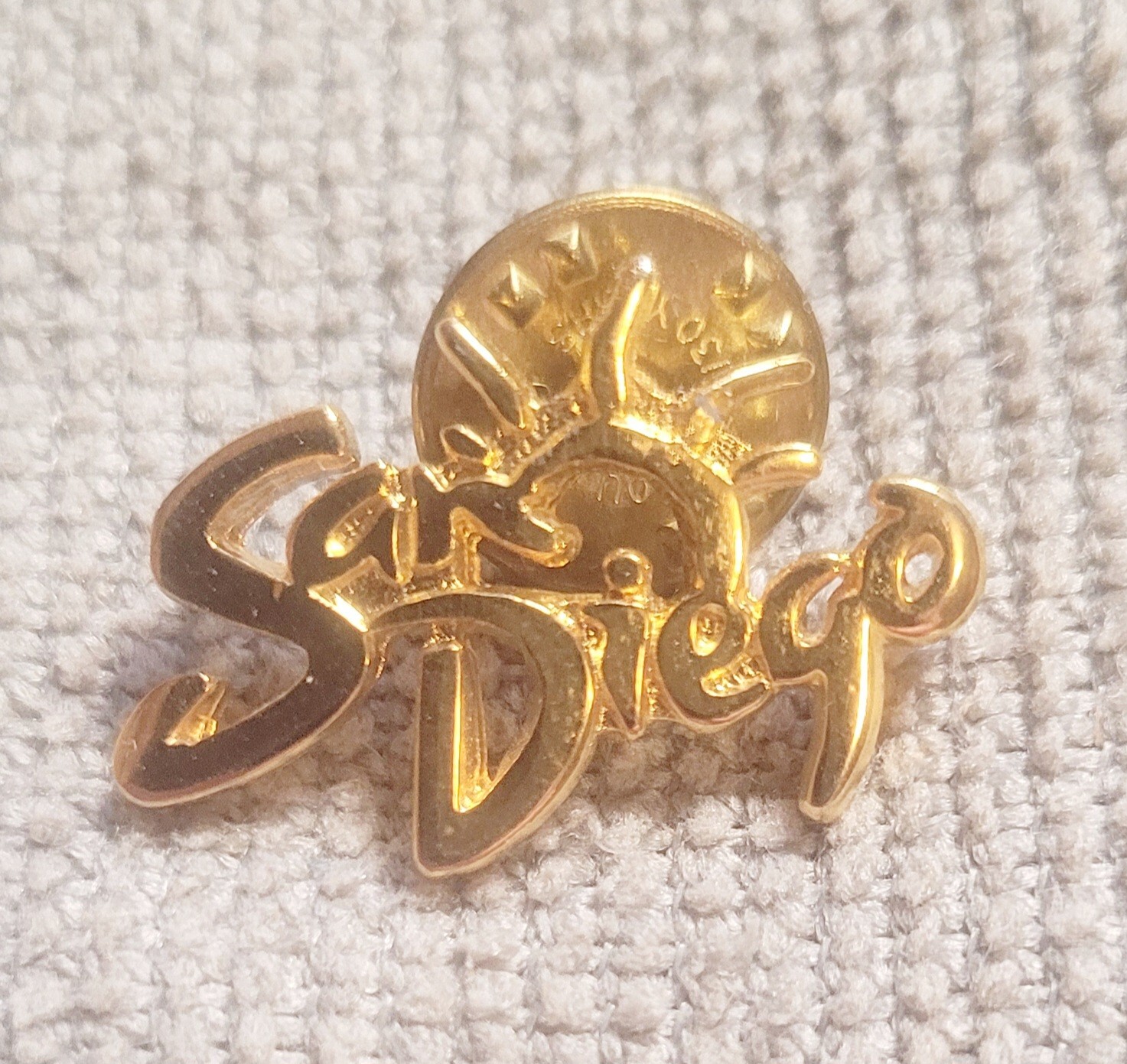 San Diego Scrip Writing California Pinback Button Souvenir San Diego Scrip Writing California Pinback Button Souvenir