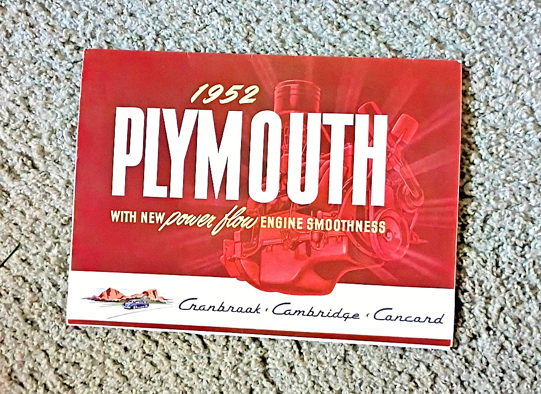 Original 1952 Plymouth Full Line Sales Brochure/ Foldout