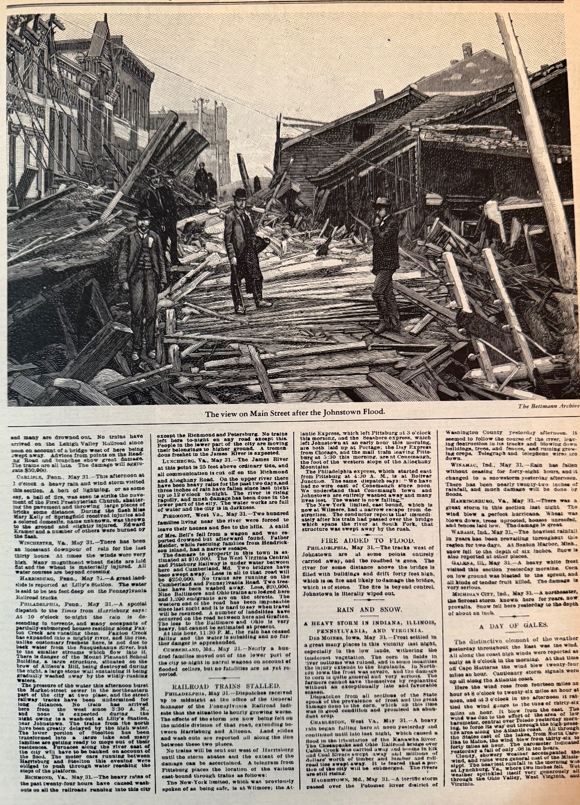 Vintage Johnstown PA Flood NEW YORK TIMES News Article Estate Sale Vintage Johnstown PA Flood NEW YORK TIMES News Article Estate Sale
