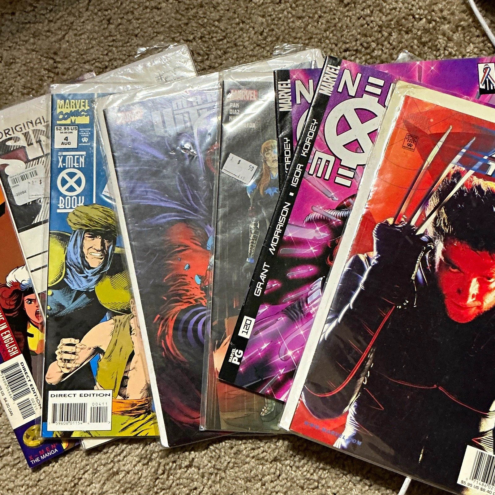 Marvel X-Men Comic Lot of 6 - Uncanny, New X-Men, Wolverine Movie Prequel & More
