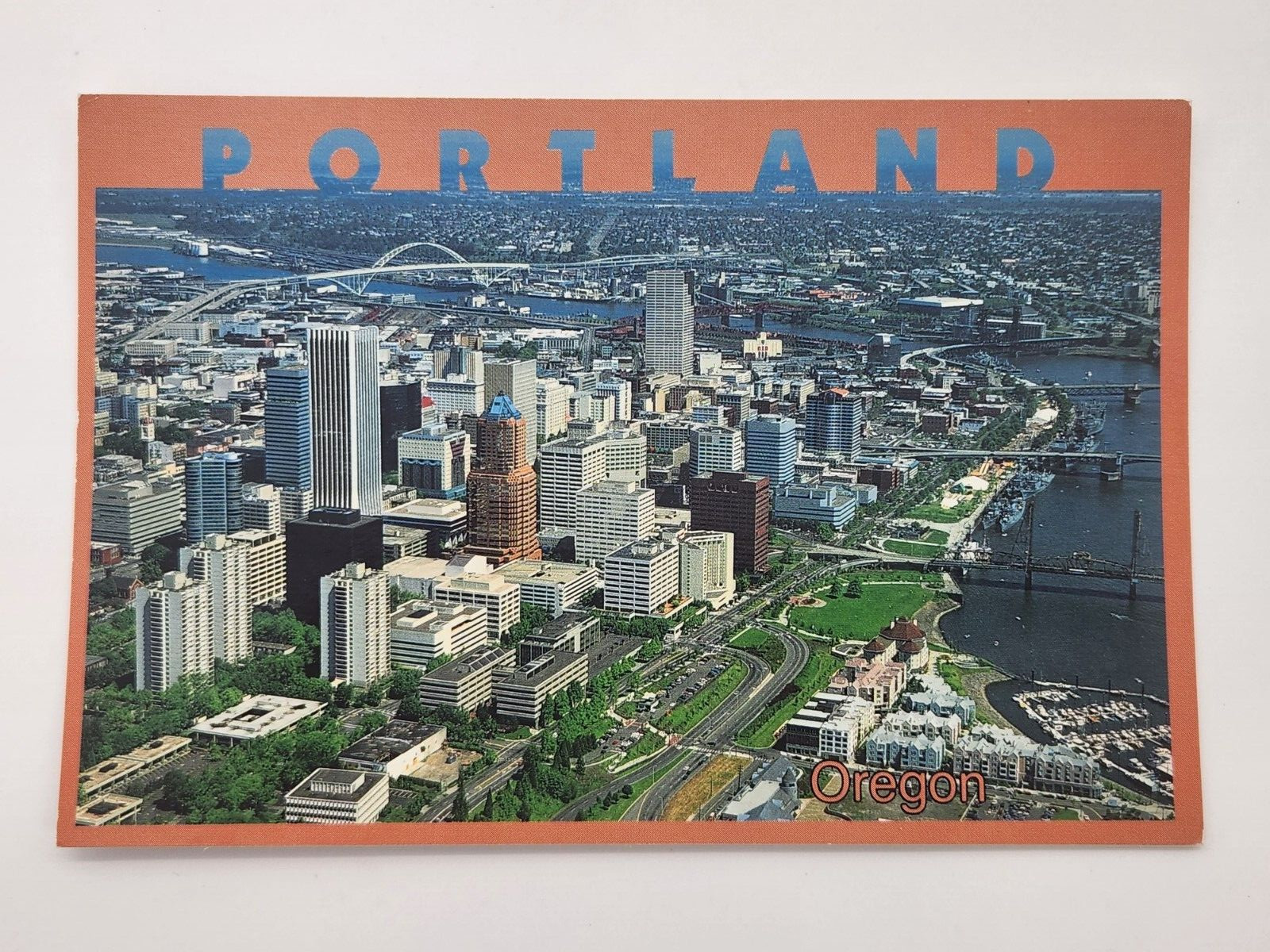 Postcard - Bird\'s-eye view of Portland, Oregon Unposted Hugh Ackroyd