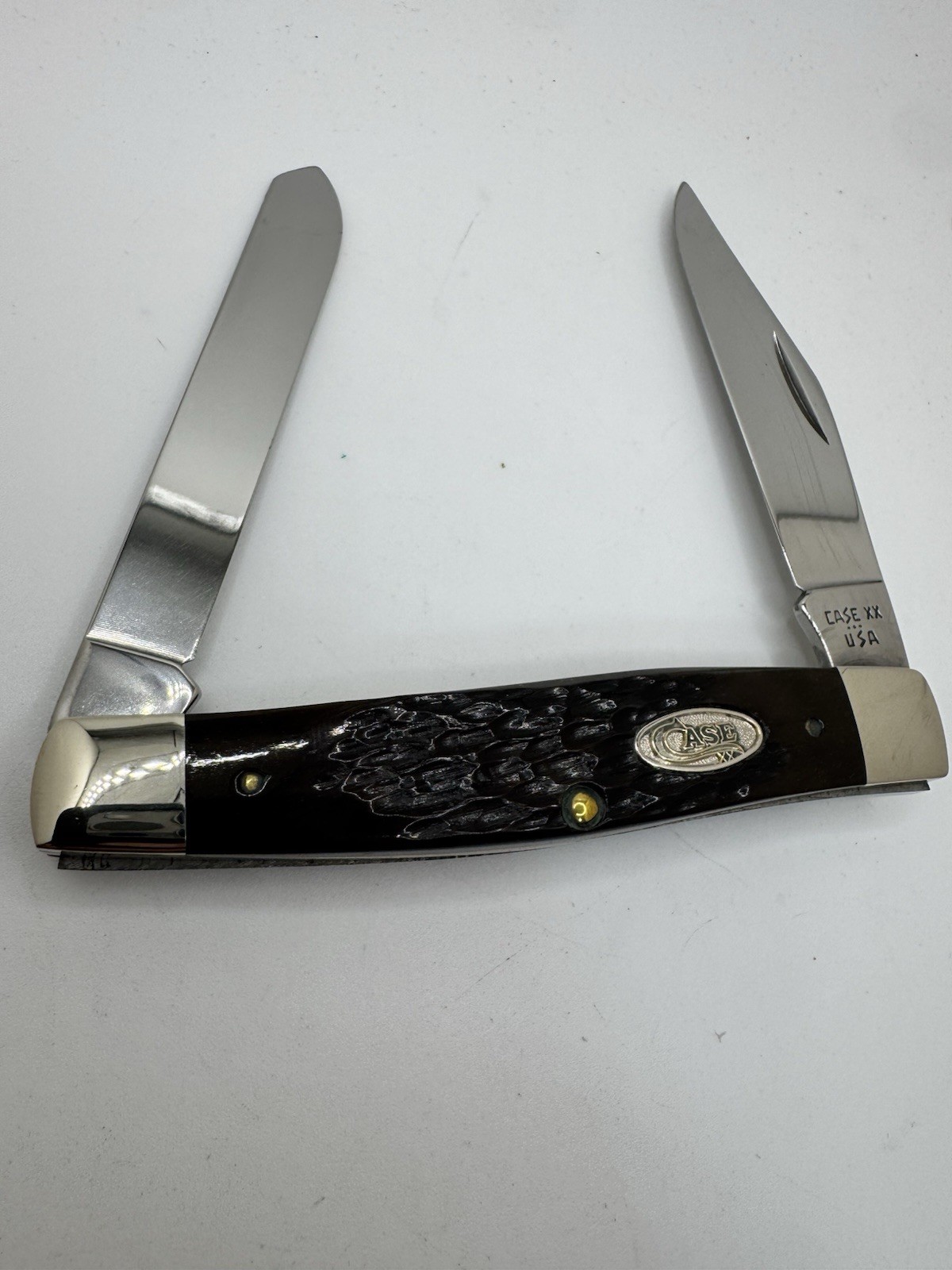 Case Moose Knife 3 Dot - 1987 Brown Pretty Bone Case Moose Knife 3 Dot - 1987 Brown Pretty Bone