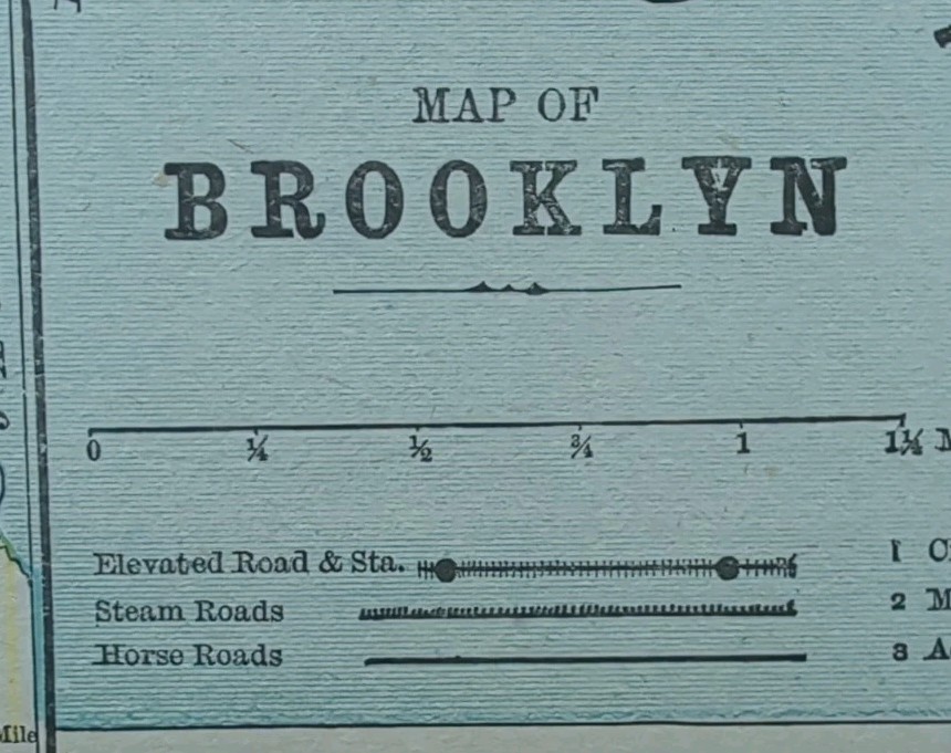 Vintage 1891 BROOKLYN NEW YORK Map 13