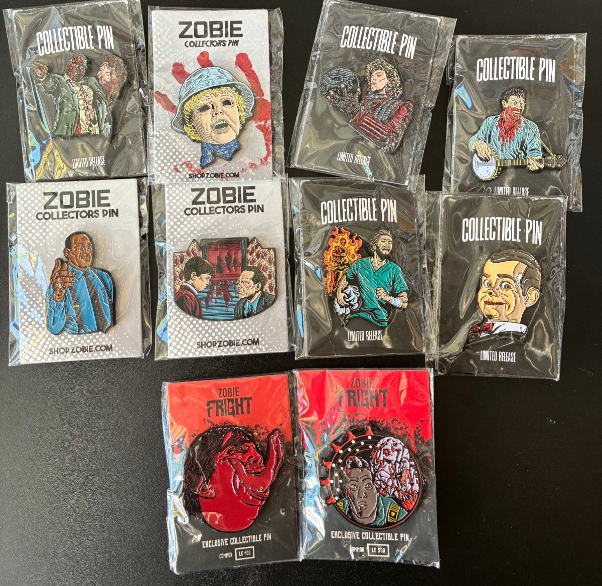 Zobie Fright Horror Collectors Enamel Pin Lot of 10 Collectible Pin Zobie Fright Horror Collectors Enamel Pin Lot of 10 Collectible Pin