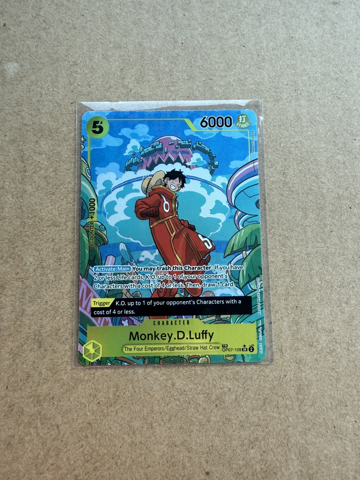 One Piece - Monkey D. Luffy (OP07-109) Treasure Rare English LP