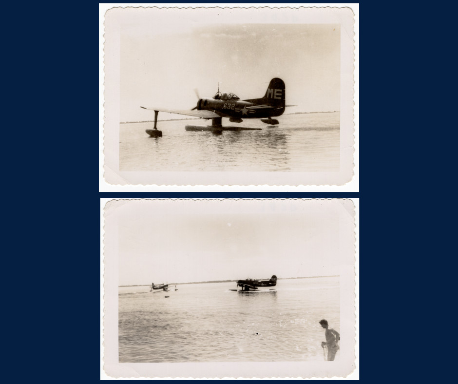 WWII US Navy Vought OS2U Kingfisher Floatplane Photos 4.75x3 Tail Code ME 632