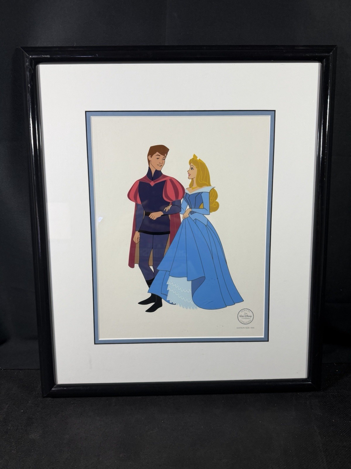 Disney Sleeping Beauty Aurora Prince Phillip Limited Edition Sericel COA Framed