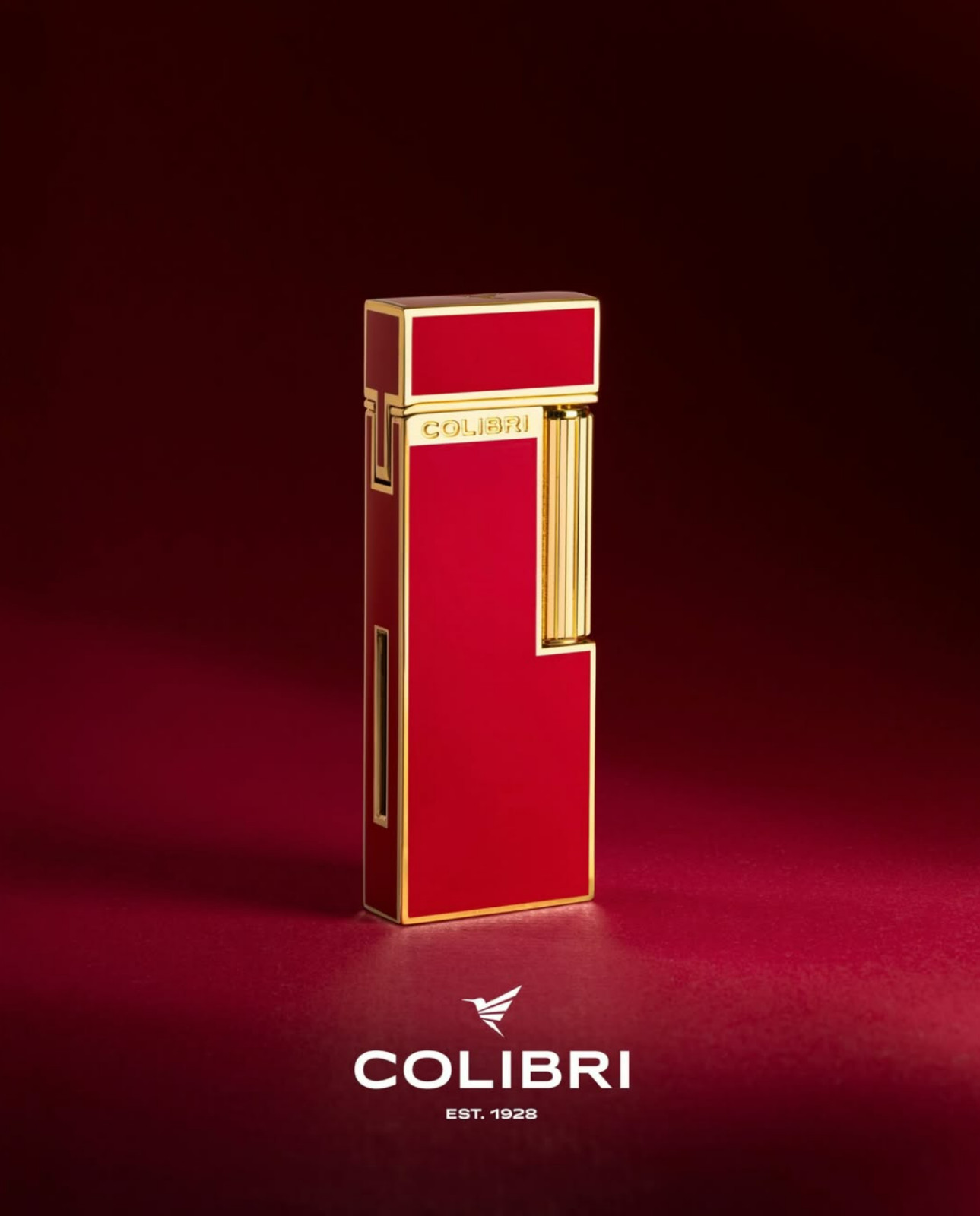 Colibri Cigar Lighter Continental Red Gold