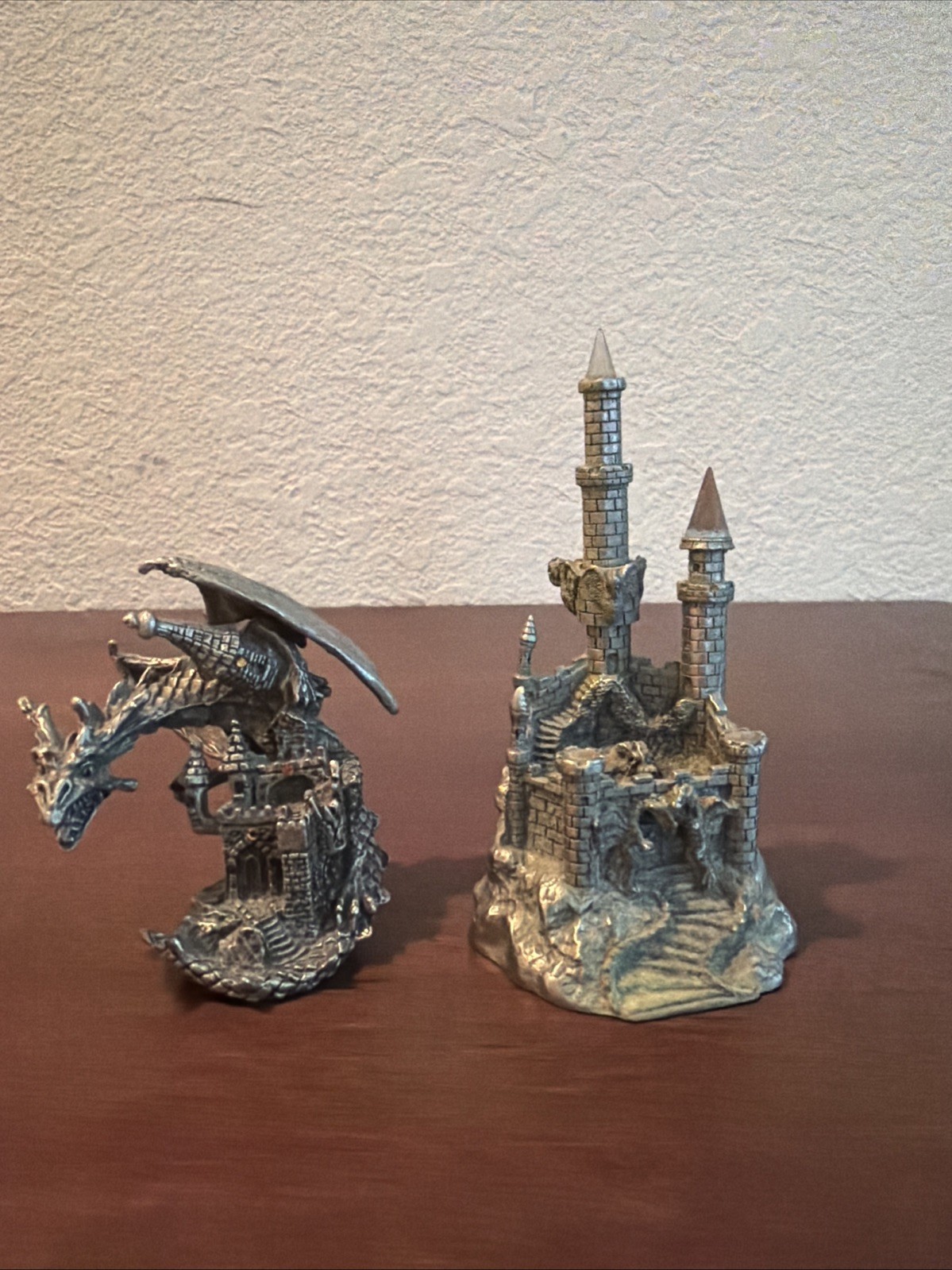 Rawcliffe pewter Lot Of 2 The Turret And A Dragon
