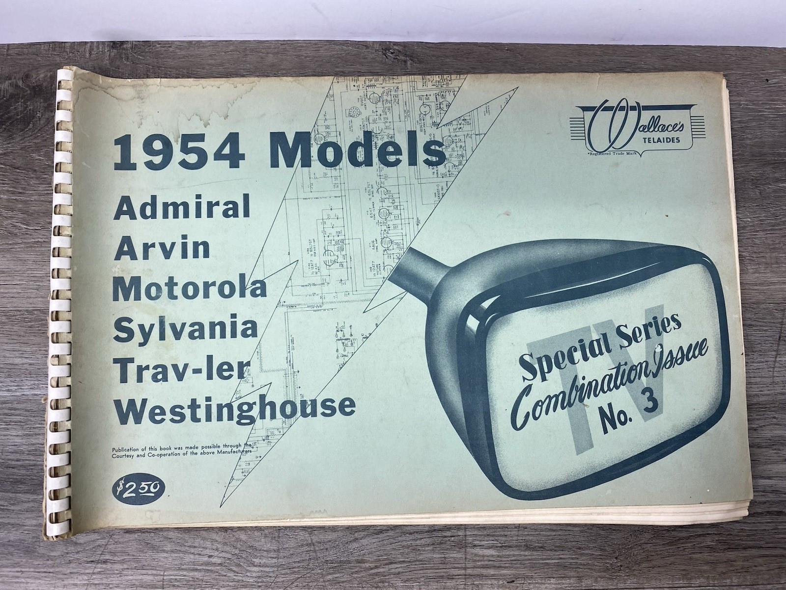 Wallaces Telaides 1954 MODELS Television Schematic Diagrams TV Repair No. 3