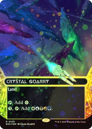 MTG - Crystal Quarry - Galaxy Foil - Borderless - EOE - Magic the Gathering