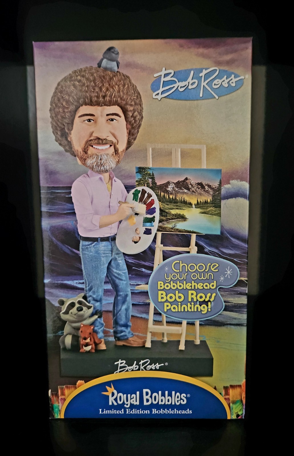 Bob Ross Bobblehead With Easel and Palette