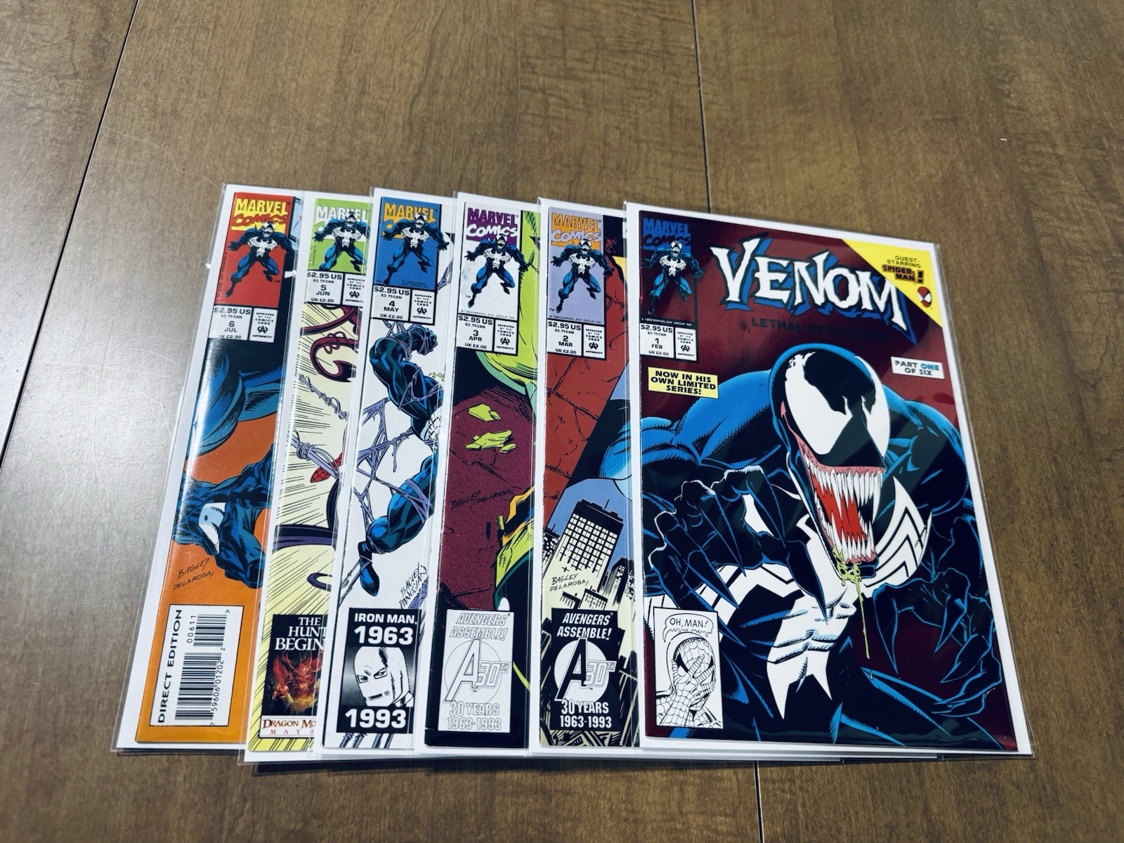 Venom Lethal Protector (1993) 1-6 Complete Spider-Man Mark Bagley 2 3 4 5 VF/NM Venom Lethal Protector (1993) 1-6 Complete Spider-Man Mark Bagley 2 3 4 5 VF/NM