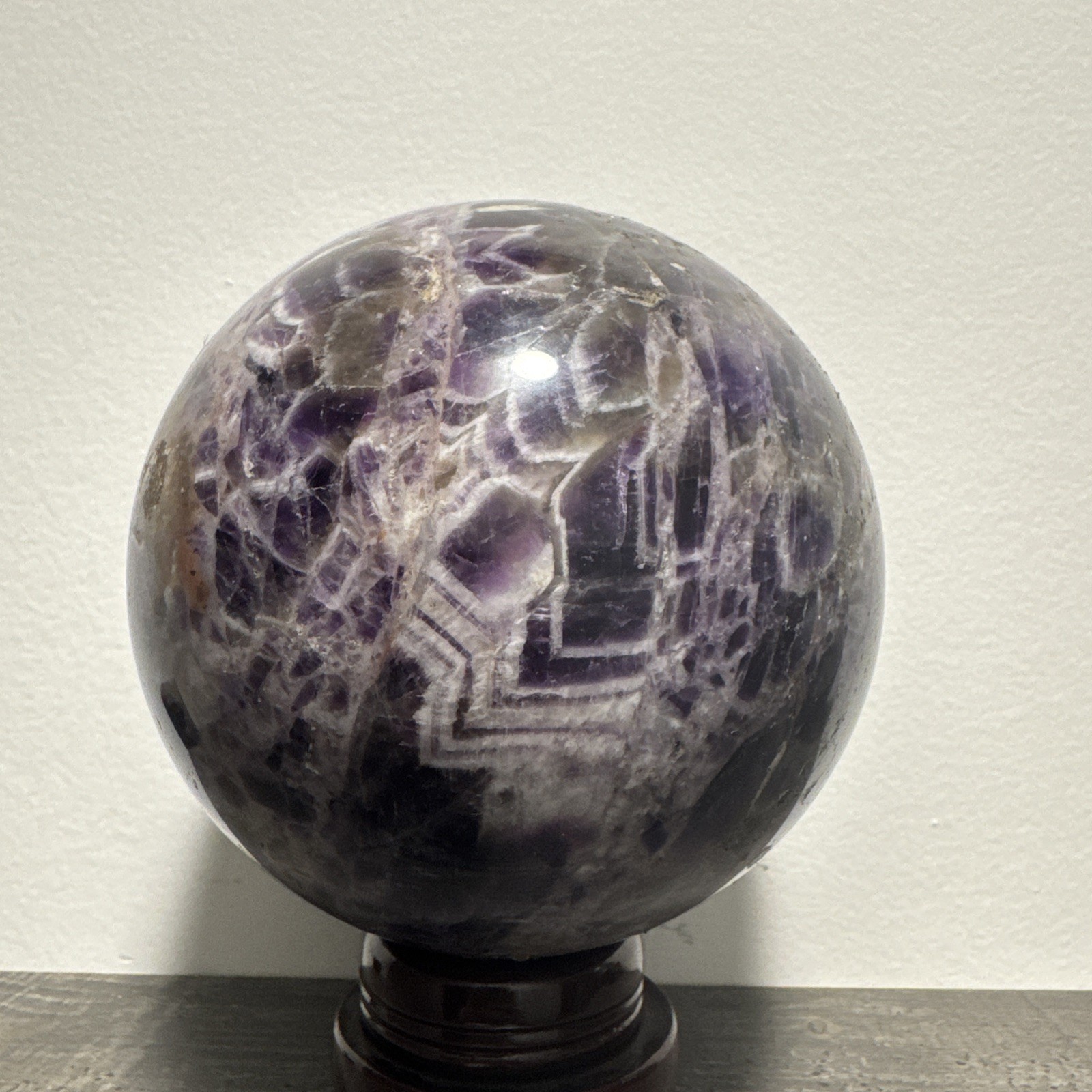 5 Lb Amethyst Quartz Crystal Sphere 4.5”