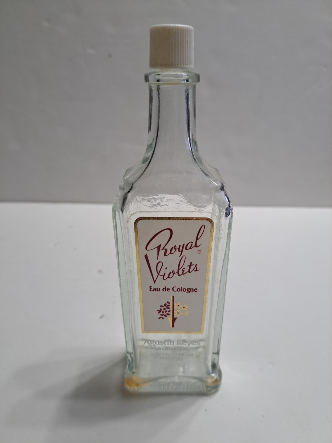 Royal Violets By Agustin Reyes Eau De Cologne Empty Glass Bottle