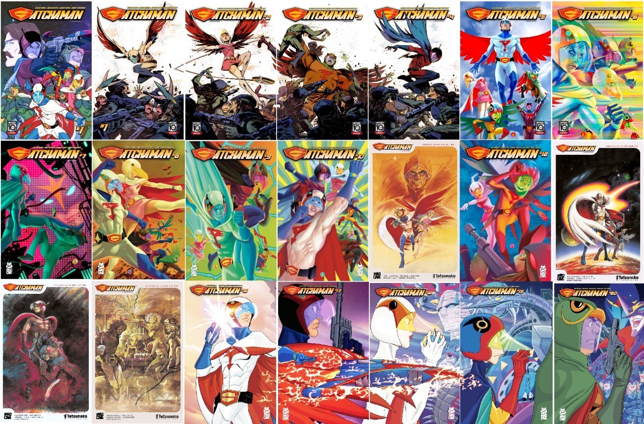 Gatchaman Comic Book Lot 1-20 Variant Covers Connecting Sets Gatchaman Comic Book Lot 1-20 Variant Covers Connecting Sets
