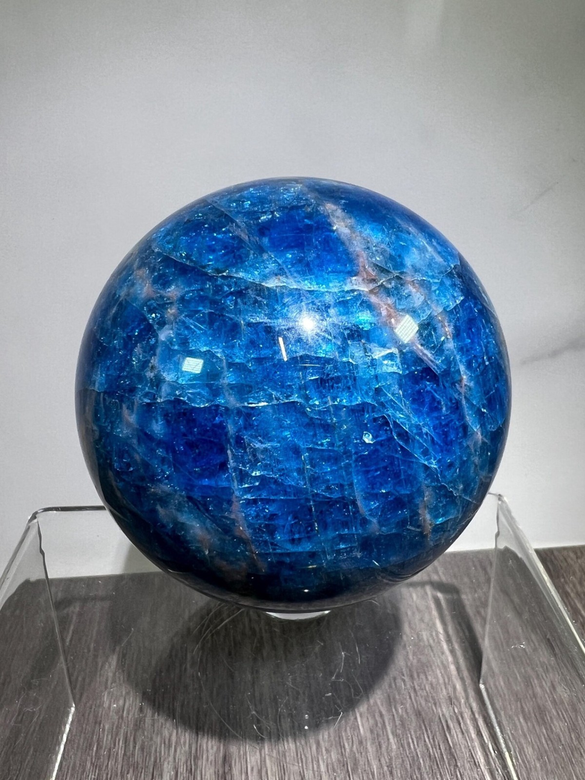 Large Blue Apatite Crystal Sphere High Quality Crystal Ball For Home Decorative