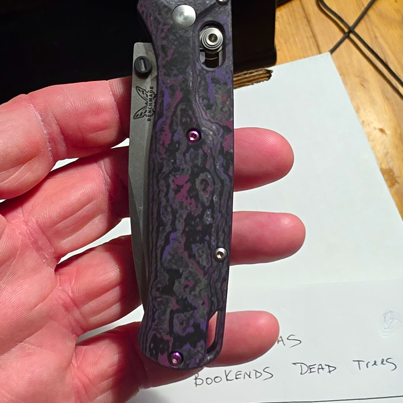 Benchmade Bugout 20CV G10 Purple/Black Liner Lock Drop Point Manual Clip Benchmade Bugout 20CV G10 Purple/Black Liner Lock Drop Point Manual Clip