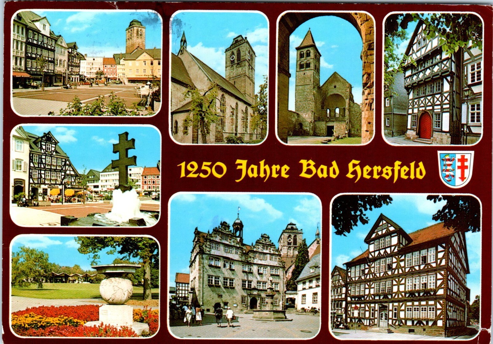 1250 Years of Bad Hersfeld, Germany Multiview Postcard
