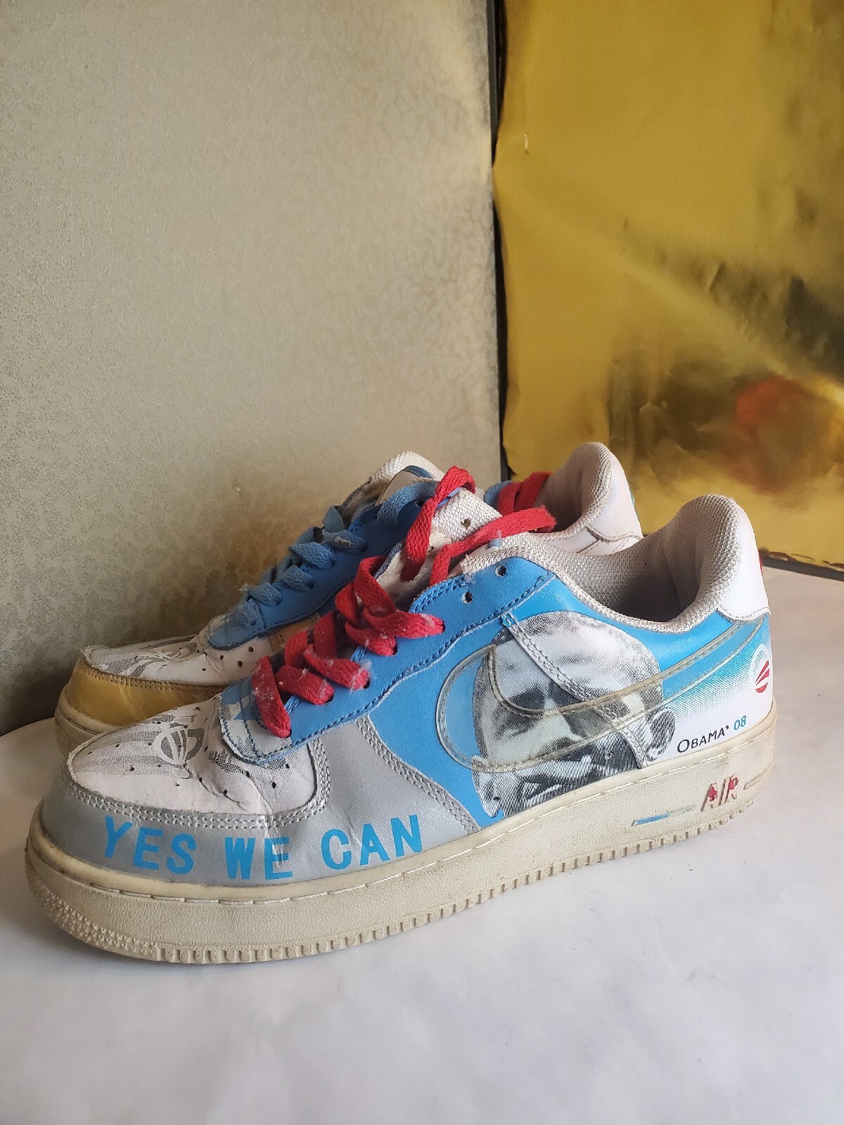 Nike Air Force One 2008 OBAMA-Change Yes We Can Men\'s Size 8 Nike Air Force One 2008 OBAMA-Change Yes We Can Men\'s Size 8