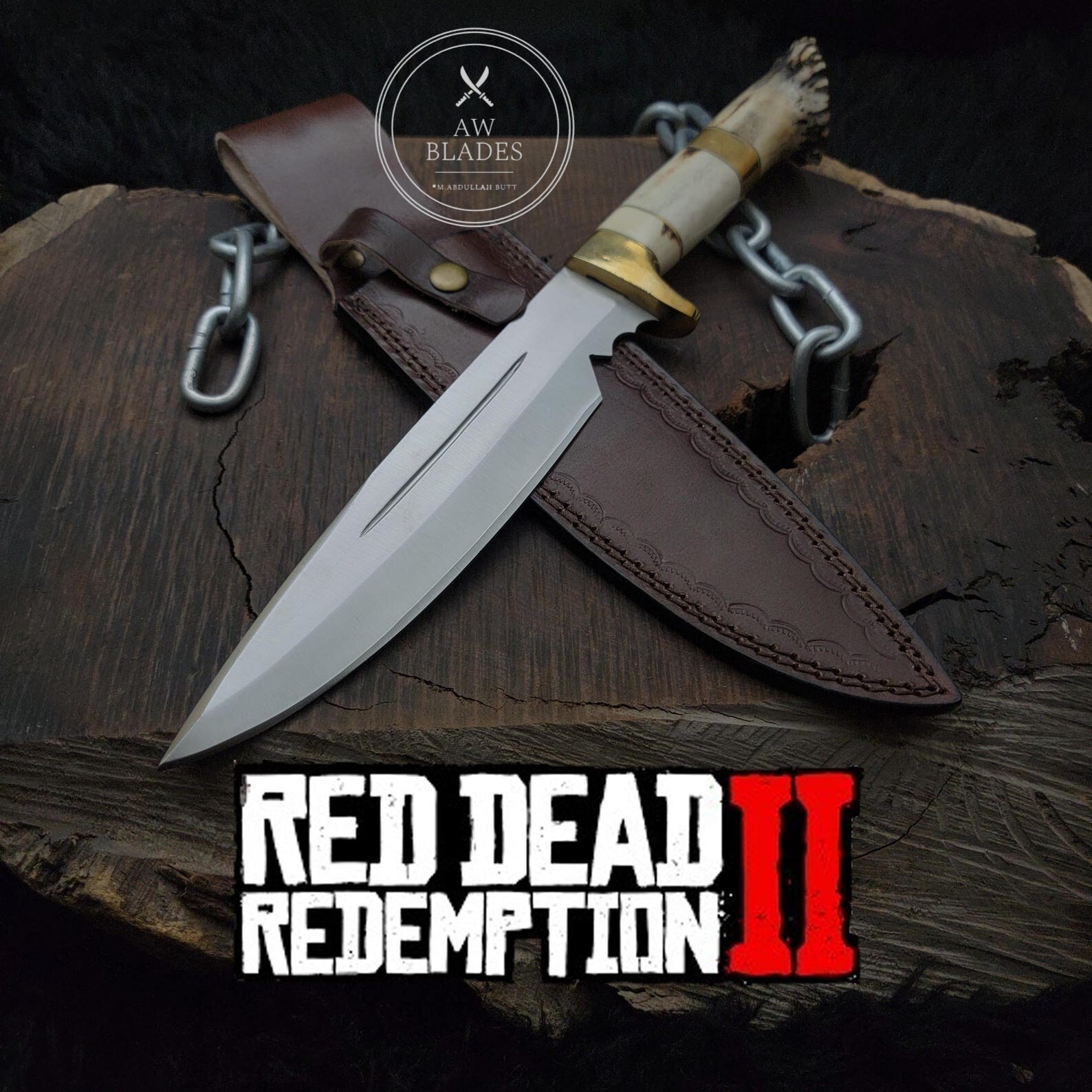 Read Dead Redemption 2 Handmade RDR 2 Game Replica Knife With Antler Handle
