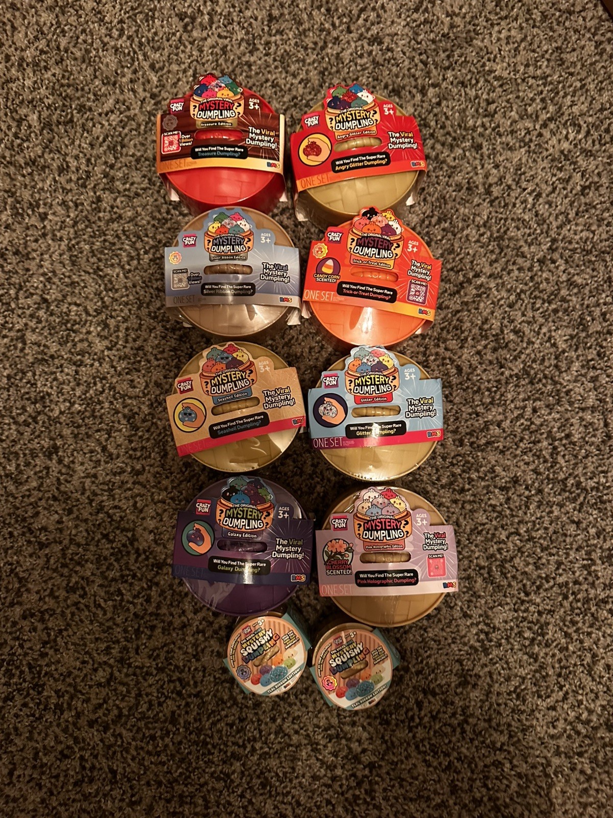 Five Below RMS Viral Squishy Mystery Dumpling Lot Of 10 -Authentic Sealed (NEW)
