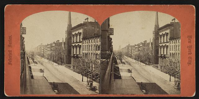 View on Fifth Avenue looking down  Old Historic Photo