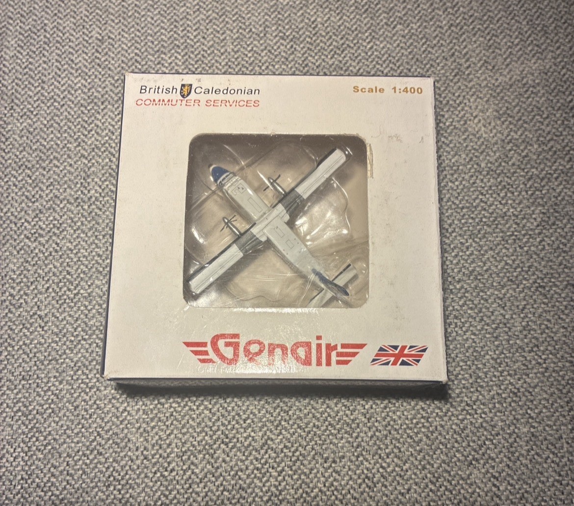JC Wings 1/400 Scale Diecast Model Genair British Caledonian Shorts SD360-100