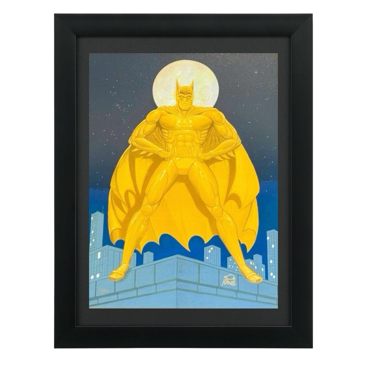 ULTRA RARE 1997 Batman The Golden Knight Signed Bob Kane Lithograph #144/500