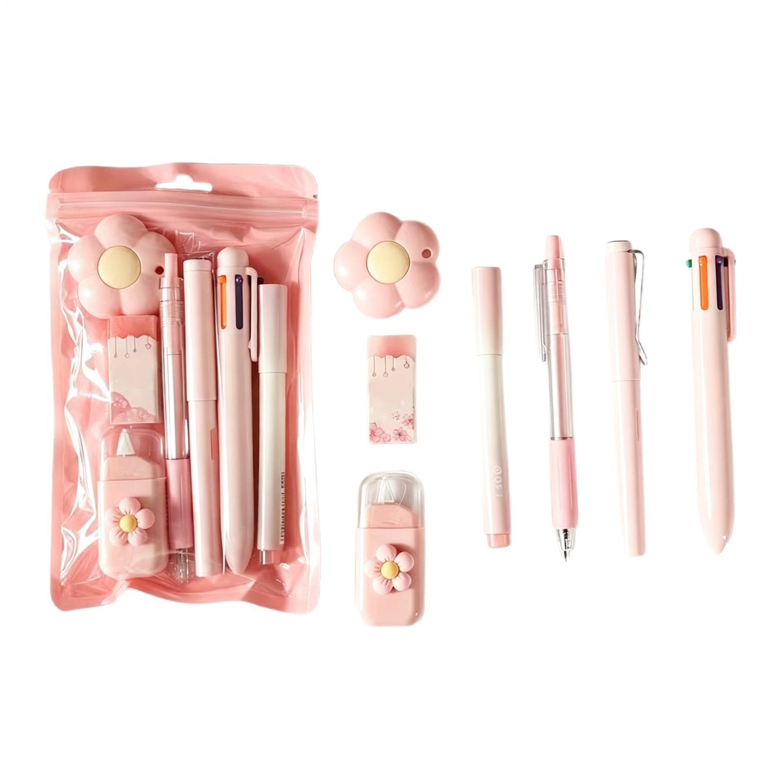 7 Pcs Cute Stationery Set Kawaii School Supplies Office Supplies, As A Gift