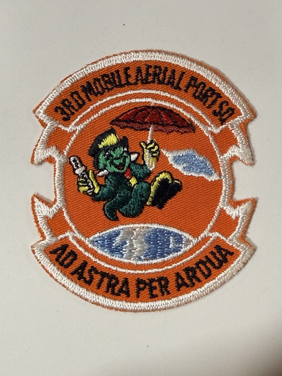Original 1950-60s USAF 3rd Mobile Aerial Port Squadron “Jiminy Cricket” Patch