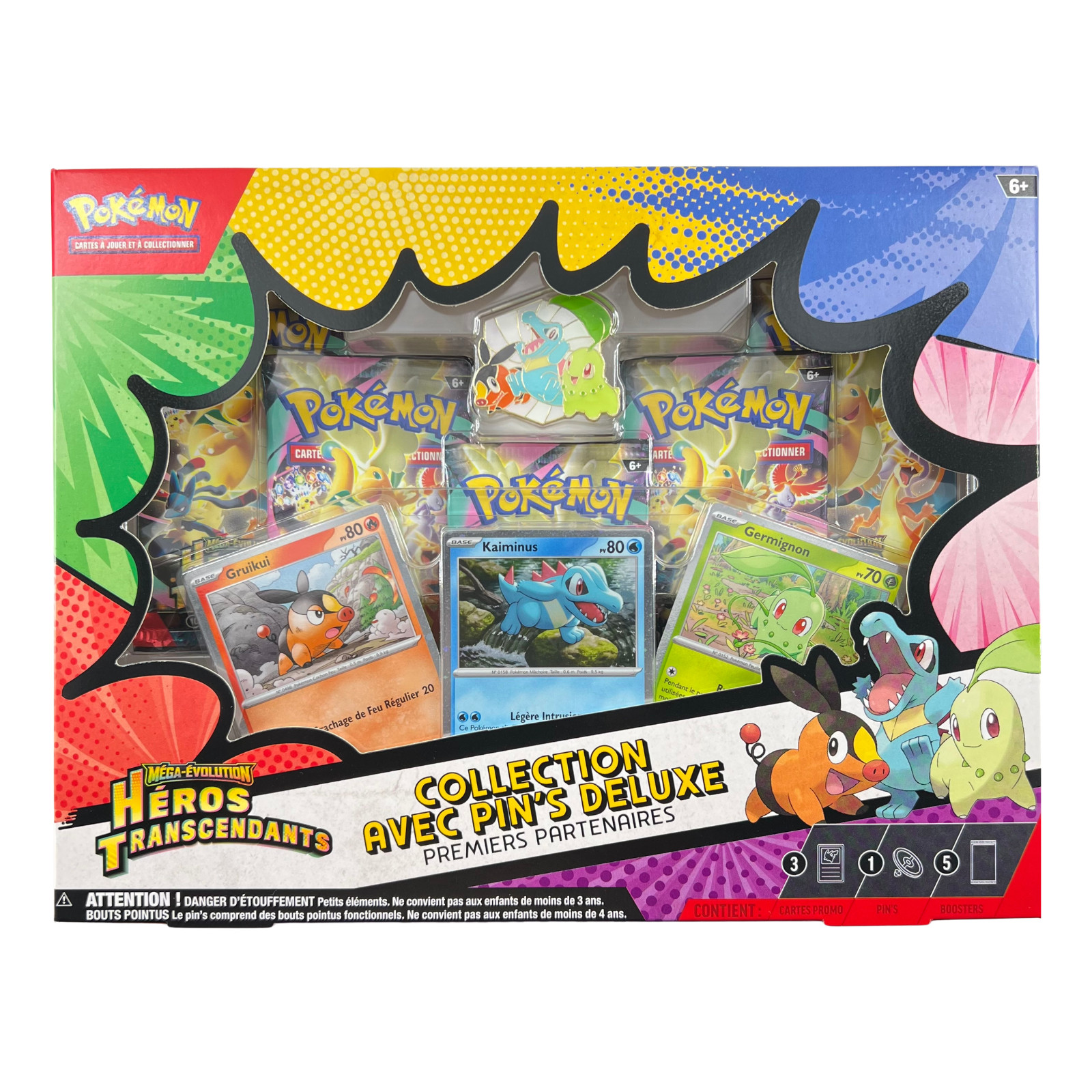 Pokemon 🇫🇷 Set of 5 Boosters Pin's Deluxe ME2.5 Transcendent Heroes ME02.5