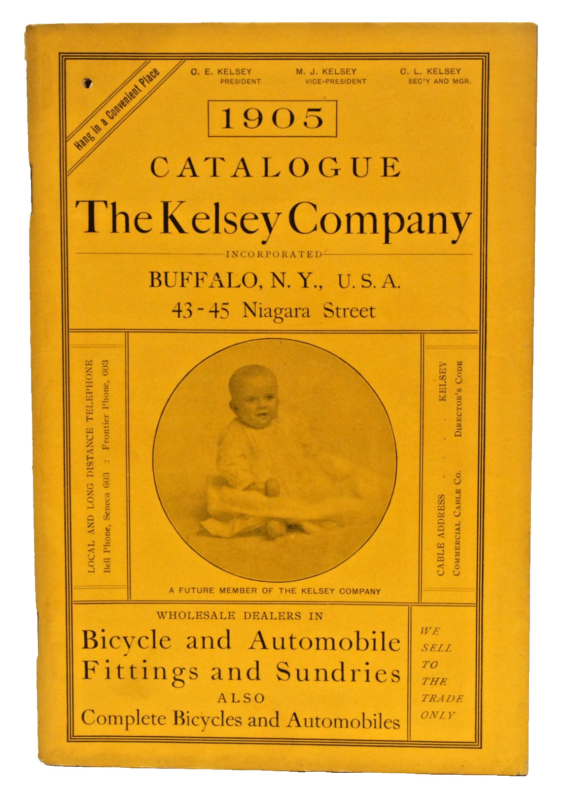 1905 THE KELSEY COMPANY CATALOG BICYCLES, AUTOMOBILES, FITTINGS and SUNDRIES