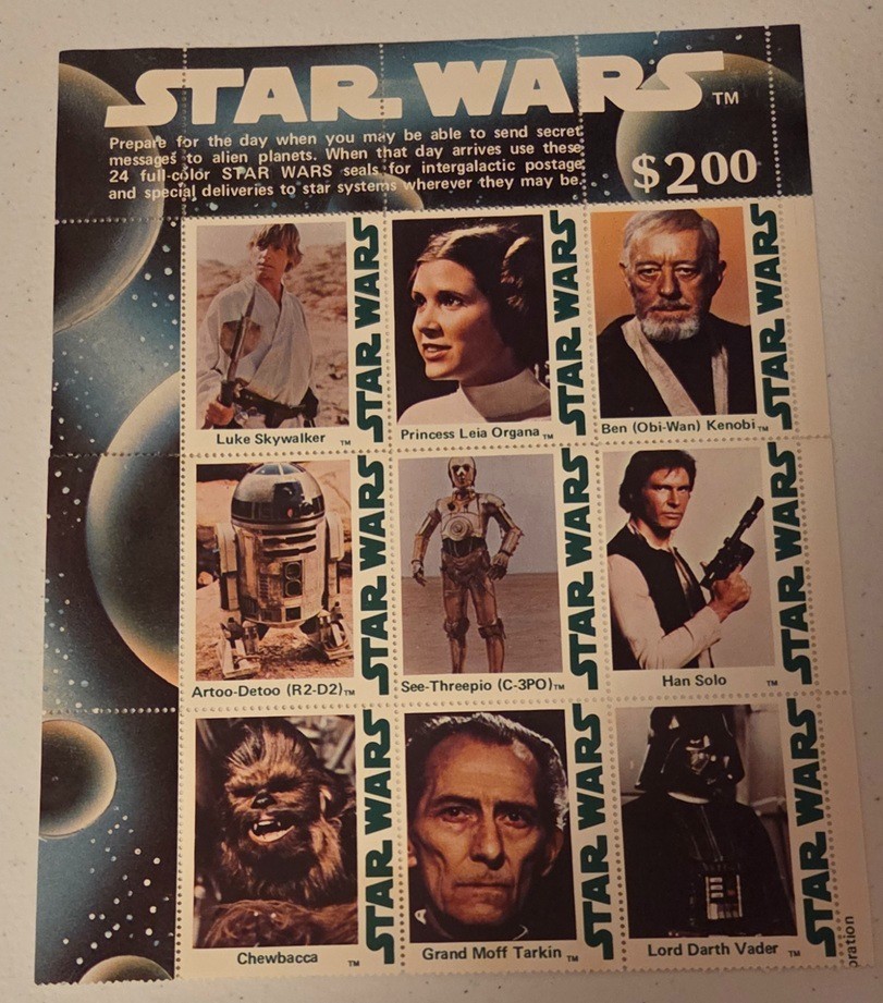 24 Vintage 1977 Star Wars Commemorative Seals 24 Vintage 1977 Star Wars Commemorative Seals