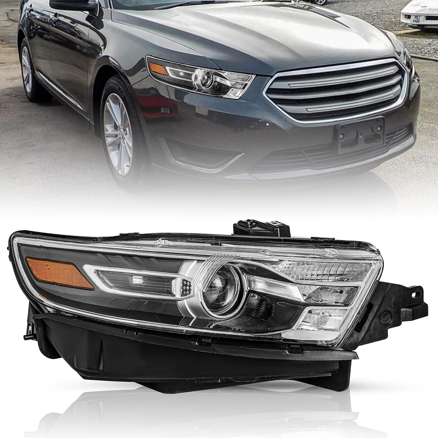 Polycarbonate Headlights for 2013-2014 Taurus Halogen