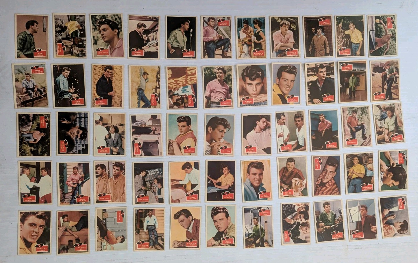 T.C.G. Fabian Trading Card Set of 55 U.S.A. Topps M.D.B. Enterprises