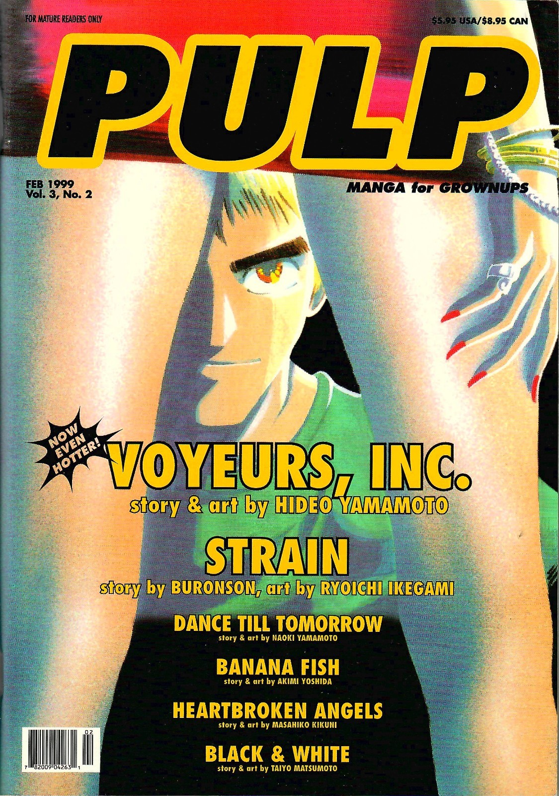 PULP Manga for Grownups Vol 3 #2 Feb 1999 Voyeurs Inc Banana Fish Strain Viz