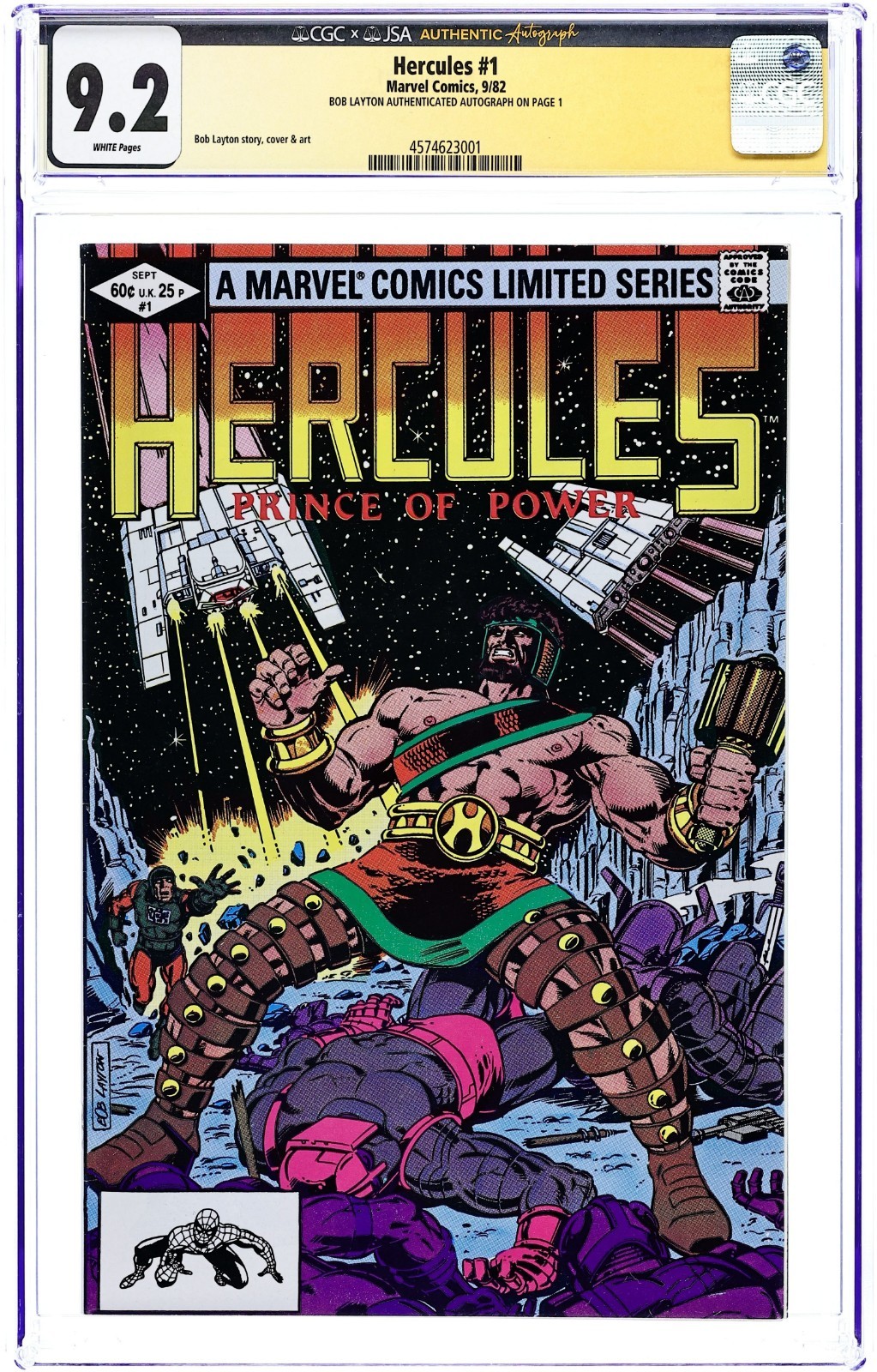 Hercules #1 - 1982 - CGC 9.2 - Signed by Bob Layton
