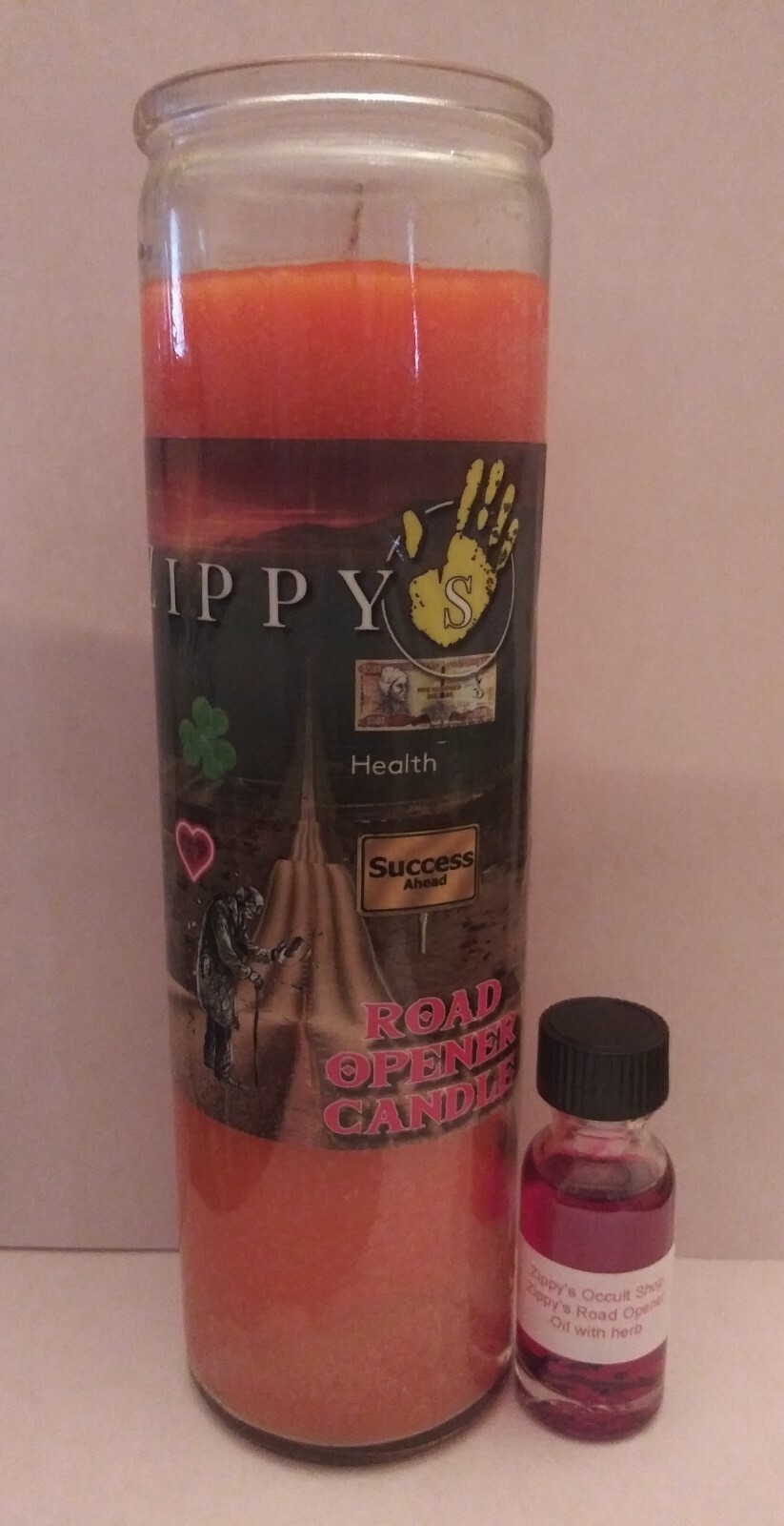 Road Opener Spiritual Orange Candle with Oil **QUICK TURNAROUND** wiccan voodoo