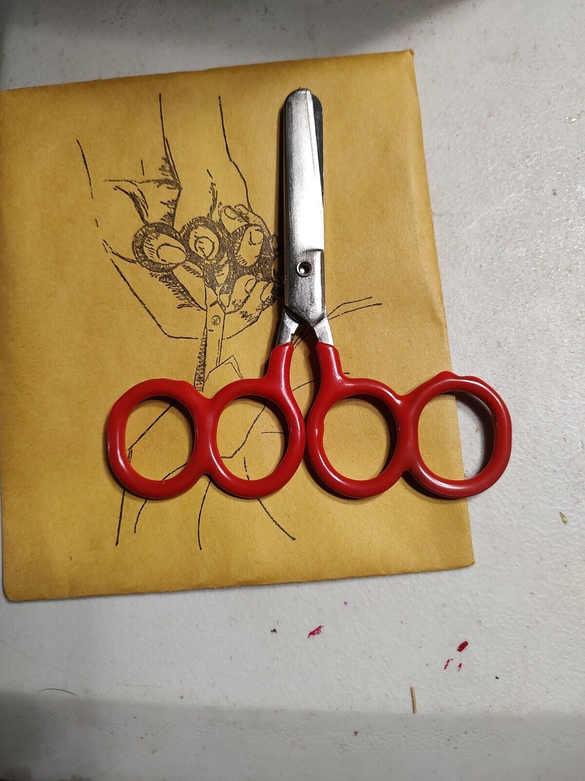 Vintage Steel 4 Finger Scissors NOS Kurtz Bros. Clearfield PA