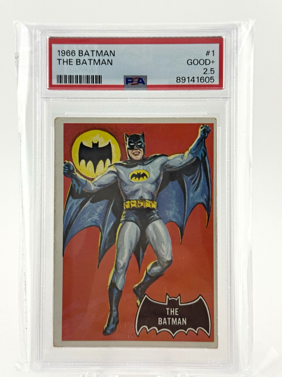 1966 Batman Non-Sport Trading Card #1 The Batman PSA 2.5 Cert 89141605 1966 Batman Non-Sport Trading Card #1 The Batman PSA 2.5 Cert 89141605