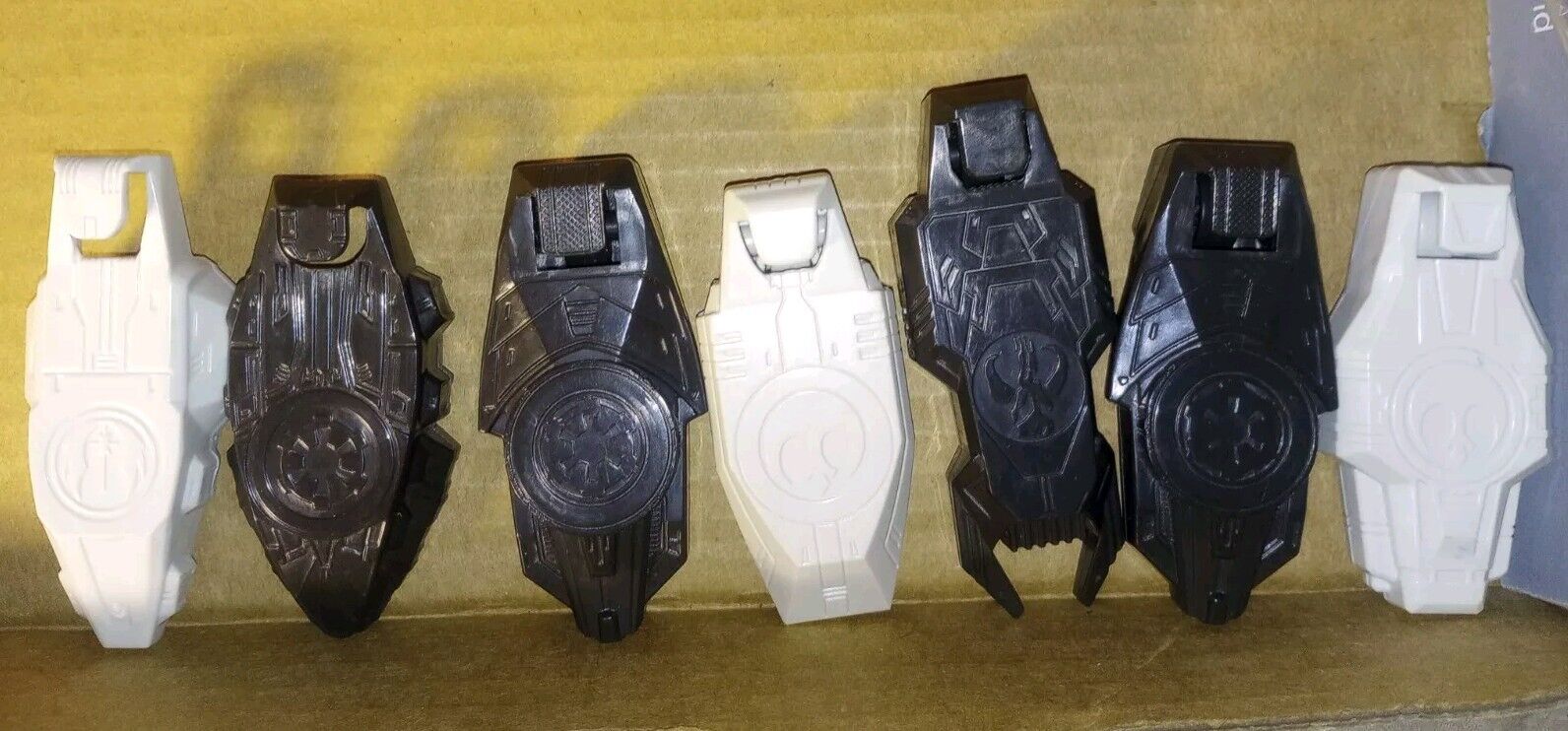 Lot Of 7 Star Wars Pull Back Toy Vehicle From Command Millennium Falcon Set