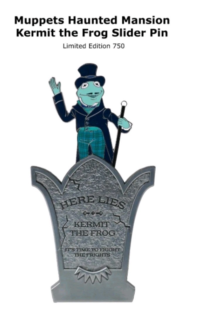 CONFIRMED WDI MOG Muppets 5th Anniversary Haunted Mansion Tombstone Kermet Pin