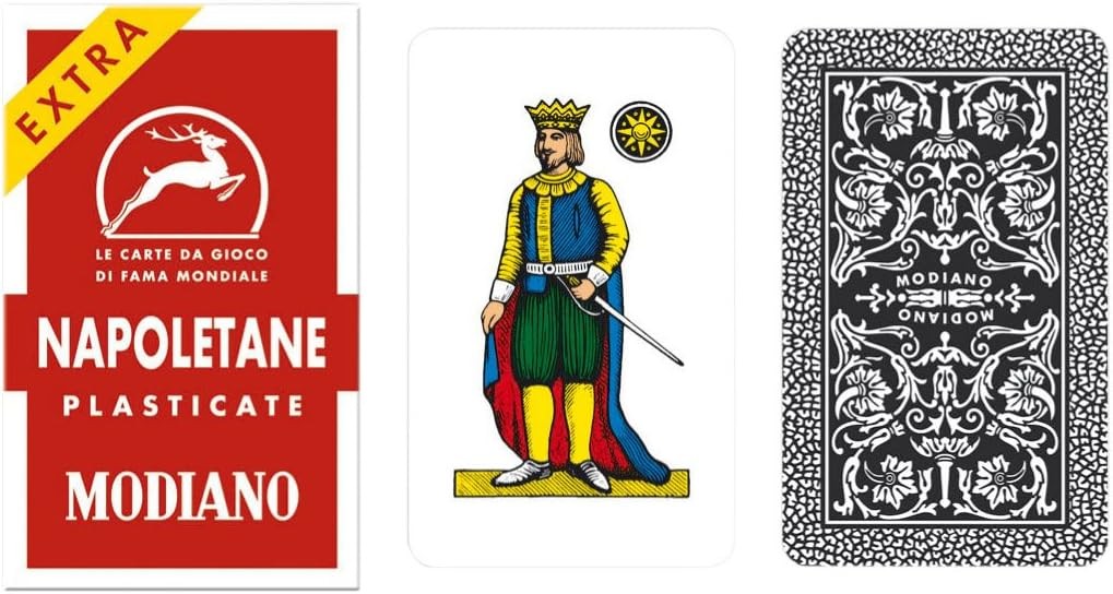Napoletane 97/25 Modiano Regional Italian Playing Neapolitan Style, Black 