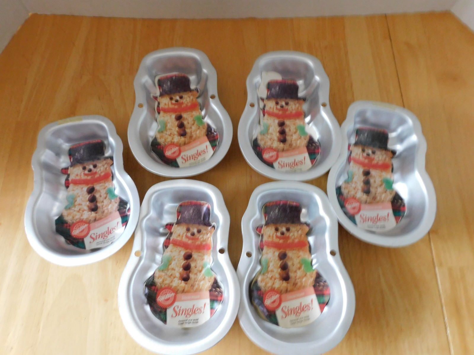  6  Vintage Wilton Mini Singles Cake Pan Snowman 2105-1125 Instructions Included
