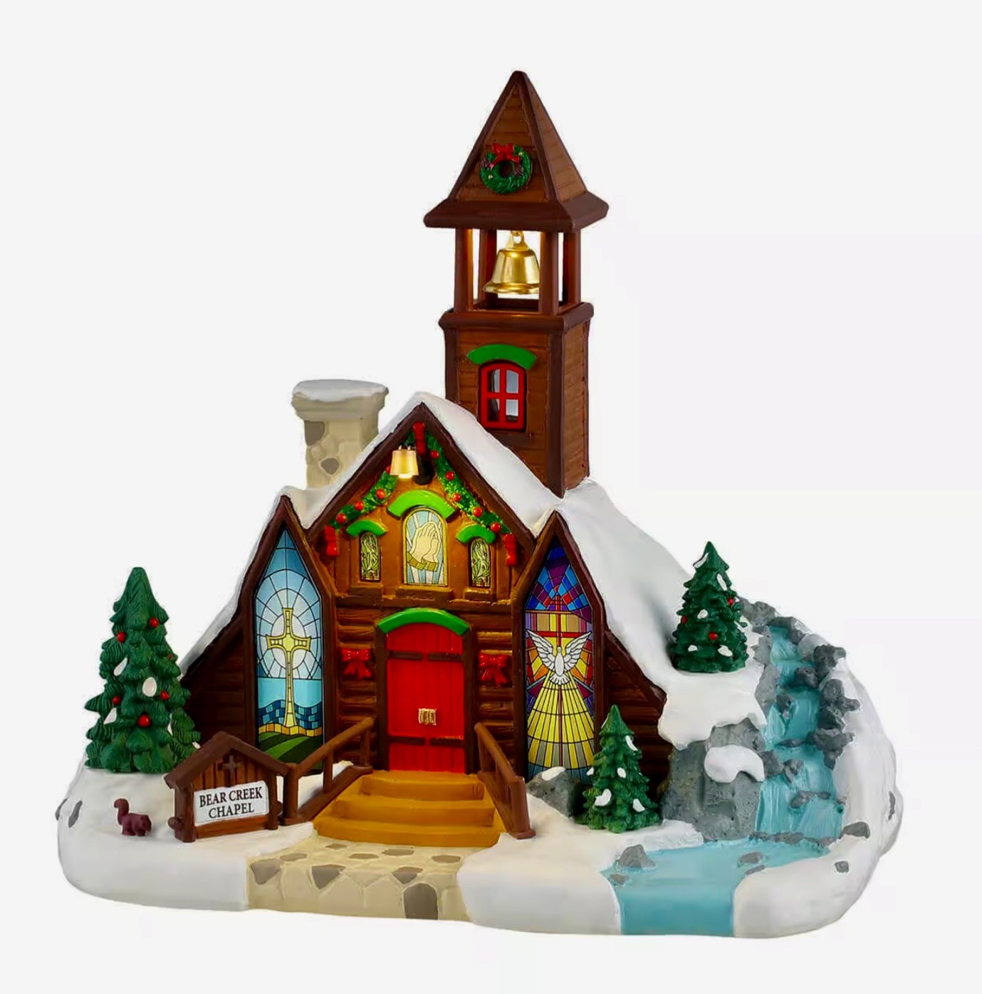 LEMAX Bear Creek Chapel, Battery Operated (4.5V) #45265 Brand New Beautiful